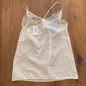 Sheer White Lace Tank